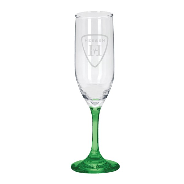 Toast 6.25 oz Premiere Champagne Flute with Color Bottom 1