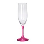 Toast 6.25 oz Premiere Champagne Flute with Color Bottom - Pink Blank Toast 6.25 oz Premiere Champagne Flute with Color Bottom - Pink Blank