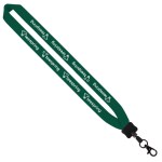 1" Cotton Lanyard with Plastic Clamshell & O-Ring - Forest Green PB4 1" Cotton Lanyard with Plastic Clamshell & O-Ring - Forest Green PB4