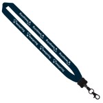 1" Cotton Lanyard with Plastic Clamshell & O-Ring - Navy PB4 1" Cotton Lanyard with Plastic Clamshell & O-Ring - Navy PB4