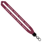 1" Cotton Lanyard with Plastic Clamshell & O-Ring - Burgundy PB2 1" Cotton Lanyard with Plastic Clamshell & O-Ring - Burgundy PB2