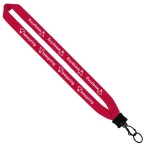 1" Cotton Lanyard with Plastic Clamshell & O-Ring - Red PB2 1" Cotton Lanyard with Plastic Clamshell & O-Ring - Red PB2