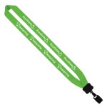 1" Cotton Lanyard with Plastic Clamshell & O-Ring - Lime Green PA2 1" Cotton Lanyard with Plastic Clamshell & O-Ring - Lime Green PA2