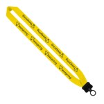 1" Cotton Lanyard with Plastic Clamshell & O-Ring - PR1 1" Cotton Lanyard with Plastic Clamshell & O-Ring - PR1