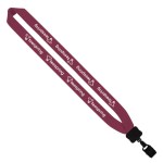 1" Cotton Lanyard with Plastic Clamshell & O-Ring - Burgundy PA2 1" Cotton Lanyard with Plastic Clamshell & O-Ring - Burgundy PA2