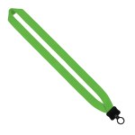 1" Cotton Lanyard with Plastic Clamshell & O-Ring - Lime Green Blank 1" Cotton Lanyard with Plastic Clamshell & O-Ring - Lime Green Blank