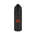 EasyFlow Recycled Aluminum Bottle w Straw Lid - Black Screen Print EasyFlow Recycled Aluminum Bottle w Straw Lid - Black Screen Print