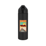 EasyFlow Recycled Aluminum Bottle w Straw Lid - Black Eyecandy Digital Transfer EasyFlow Recycled Aluminum Bottle w Straw Lid - Black Eyecandy Digital Transfer