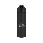 EasyFlow Recycled Aluminum Bottle w Straw Lid - Black Chisel It EasyFlow Recycled Aluminum Bottle w Straw Lid - Black Chisel It