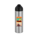 EasyFlow Recycled Aluminum Bottle w Straw Lid - Silver Eyecandy Digital Transfer EasyFlow Recycled Aluminum Bottle w Straw Lid - Silver Eyecandy Digital Transfer
