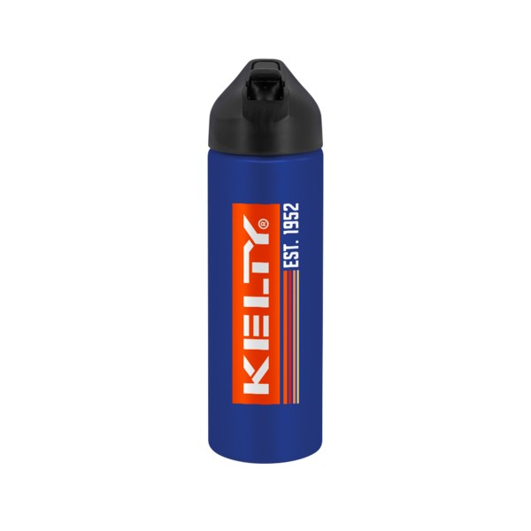 EasyFlow Recycled Aluminum Bottle w Straw Lid 1