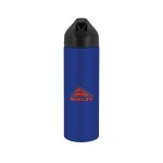 EasyFlow Recycled Aluminum Bottle w Straw Lid - Blue Screen Print EasyFlow Recycled Aluminum Bottle w Straw Lid - Blue Screen Print