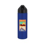 EasyFlow Recycled Aluminum Bottle w Straw Lid - Blue Eyecandy Digital Transfer EasyFlow Recycled Aluminum Bottle w Straw Lid - Blue Eyecandy Digital Transfer