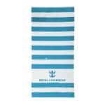 Beach Towel Royale™ - White/Turquoise Screen Print Beach Towel Royale™ - White/Turquoise Screen Print