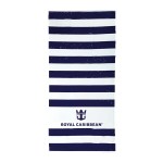 Beach Towel Royale™ - White/Navy Screen Print Beach Towel Royale™ - White/Navy Screen Print