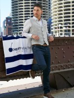 Beach Towel Royale™ - White/Royal Blank Beach Towel Royale™ - White/Royal Blank