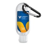 1.9 oz. Clear Sanitizer in Clear Bottle with Carabiner 1 1.9 oz. Clear Sanitizer in Clear Bottle with Carabiner 1