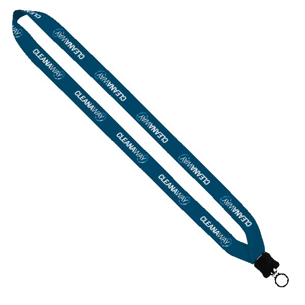 3/4" rPET Dye-Sublimated Lanyard with Plastic Clamshell and O-Ring 1