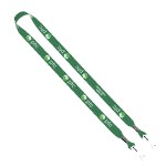 3/4" rPET Dye-Sublimated Double-Ended Lanyard With Metal Crimp and Swivel Snap Hook 3 3/4" rPET Dye-Sublimated Double-Ended Lanyard With Metal Crimp and Swivel Snap Hook 3