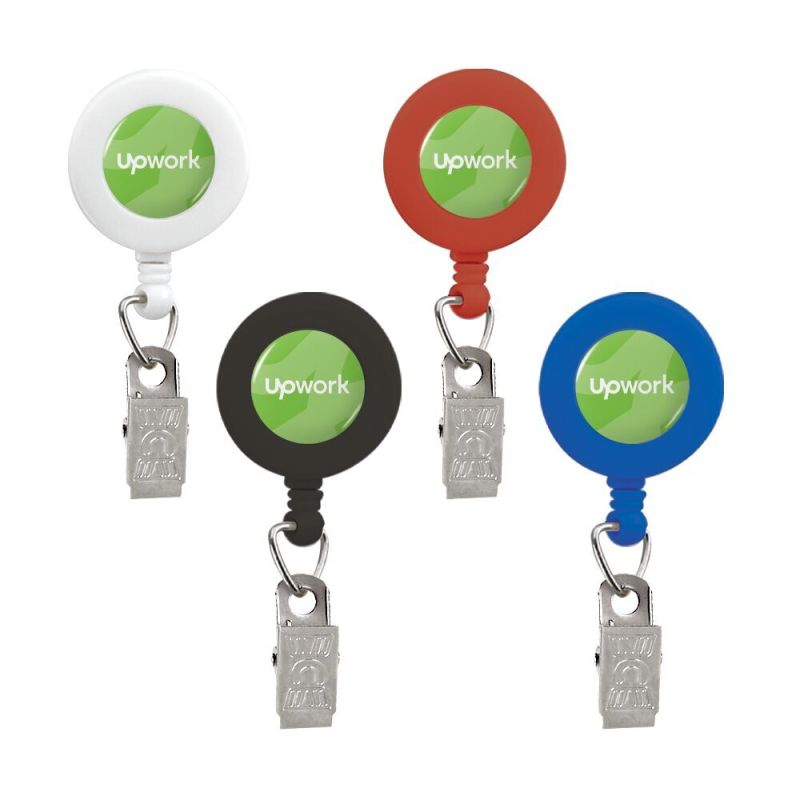 Retractable Badge Reel with Bulldog Clip 1 Retractable Badge Reel with Bulldog Clip 1