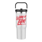 Tahoe 30oz Vacuum Tumbler - White Screen Print Tahoe 30oz Vacuum Tumbler - White Screen Print