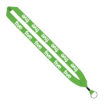 1" Cotton Lanyard with Metal Crimp & Metal Split-Ring - Lime Green 1" Cotton Lanyard with Metal Crimp & Metal Split-Ring - Lime Green