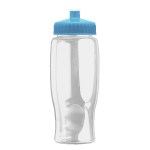 Rotation 27oz Transparent Contour Bottle w/Push-Pull Lid - Clear Cyan Blank Rotation 27oz Transparent Contour Bottle w/Push-Pull Lid - Clear Cyan Blank