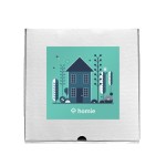 10" x 10" x 4" Custom White Corrugate Gift Box and 4" x 6" Card 6 10" x 10" x 4" Custom White Corrugate Gift Box and 4" x 6" Card 6