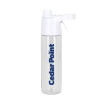Spritzer 20 oz rPET Spray Water Bottle - White Screen Print Spritzer 20 oz rPET Spray Water Bottle - White Screen Print
