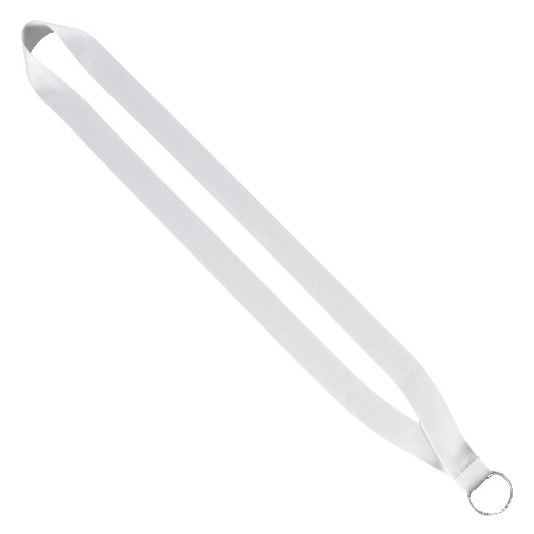 3/4" Dye-Sublimated Lanyard with Silver Tone Metal Crimp & Split Ring 1