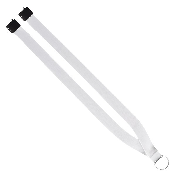 3/4" Dye-Sublimated Lanyard with Silver Tone Metal Crimp & Split Ring 1