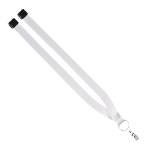 3/4" Dye-Sublimated Lanyard with Silver Tone Metal Crimp & Split Ring - Blank 3/4" Dye-Sublimated Lanyard with Silver Tone Metal Crimp & Split Ring - Blank