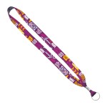 3/4" Dye-Sublimated Lanyard with Silver Tone Metal Crimp & Split Ring 1 3/4" Dye-Sublimated Lanyard with Silver Tone Metal Crimp & Split Ring 1