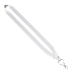 3/4" Dye-Sublimated Lanyard with Silver Tone Metal Crimp & Split Ring - Blank 3/4" Dye-Sublimated Lanyard with Silver Tone Metal Crimp & Split Ring - Blank