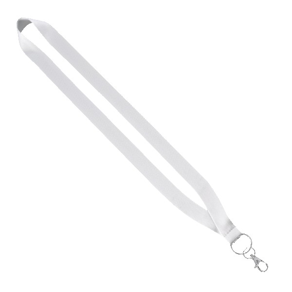 3/4" Dye-Sublimated Lanyard with Silver Tone Metal Crimp & Split Ring 1