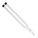 3/4" Dye-Sublimated Lanyard with Silver Tone Metal Crimp & Split Ring - Blank 3/4" Dye-Sublimated Lanyard with Silver Tone Metal Crimp & Split Ring - Blank