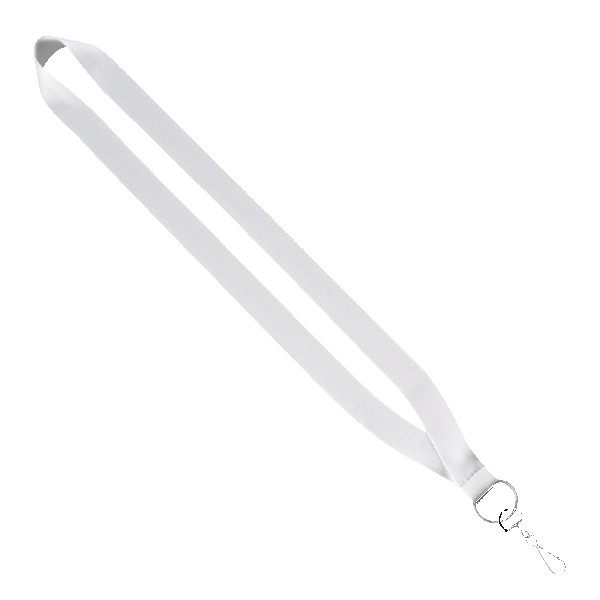 3/4" Dye-Sublimated Lanyard with Silver Tone Metal Crimp & Split Ring 1