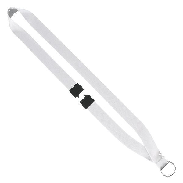 3/4" Dye-Sublimated Lanyard with Silver Tone Metal Crimp & Split Ring 1