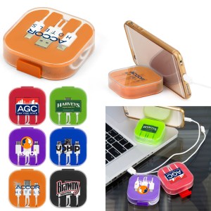3 Piece Charging Cable Set with Phone Holder 1 3 Piece Charging Cable Set with Phone Holder 1