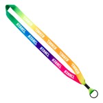 3/4" Tie Dye Lanyard with Metal Crimp & Metal Split-Ring 3 3/4" Tie Dye Lanyard with Metal Crimp & Metal Split-Ring 3