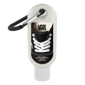 1.9 oz. SPF 30 Sunscreen in Clear Bottle with Carabiner 1 1.9 oz. SPF 30 Sunscreen in Clear Bottle with Carabiner 1