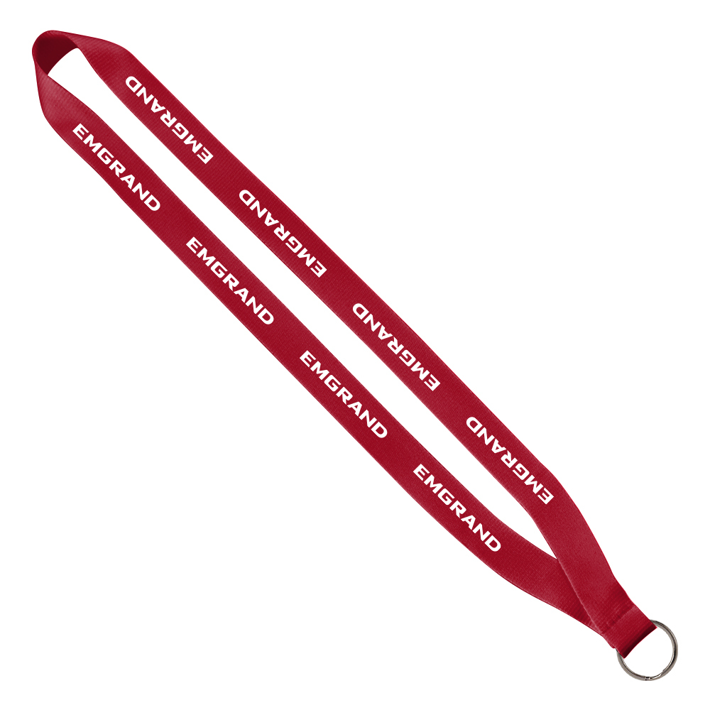 3/4" Polyester Lanyard with Sewn Silver Metal Split-Ring 1 3/4" Polyester Lanyard with Sewn Silver Metal Split-Ring 1