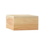 8" x 8" x 3.5" Large Square Wooden Box 1 8" x 8" x 3.5" Large Square Wooden Box 1