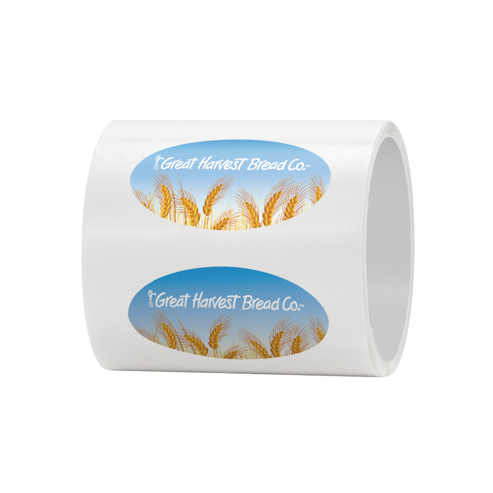 4" x 2" Oval Roll Labels 1