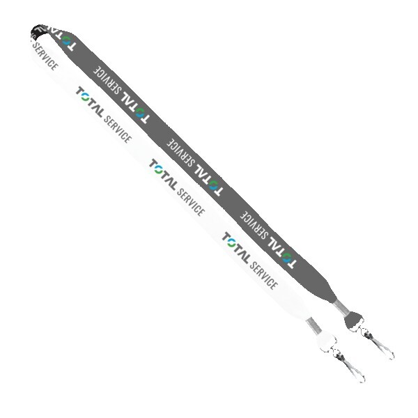 3/4" 2-Ended Dye-Sublimated Lanyard w/Metal Crimp & Metal Swivel Snap Hook 1 3/4" 2-Ended Dye-Sublimated Lanyard w/Metal Crimp & Metal Swivel Snap Hook 1