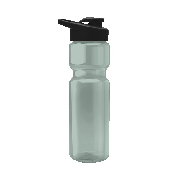 Tandem 28oz Recycled Transparent Bike Bottle w/Drink-thru Lid 1