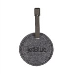 Juniper Felt Round Luggage Tag - Slate Gray Juniper Felt Round Luggage Tag - Slate Gray