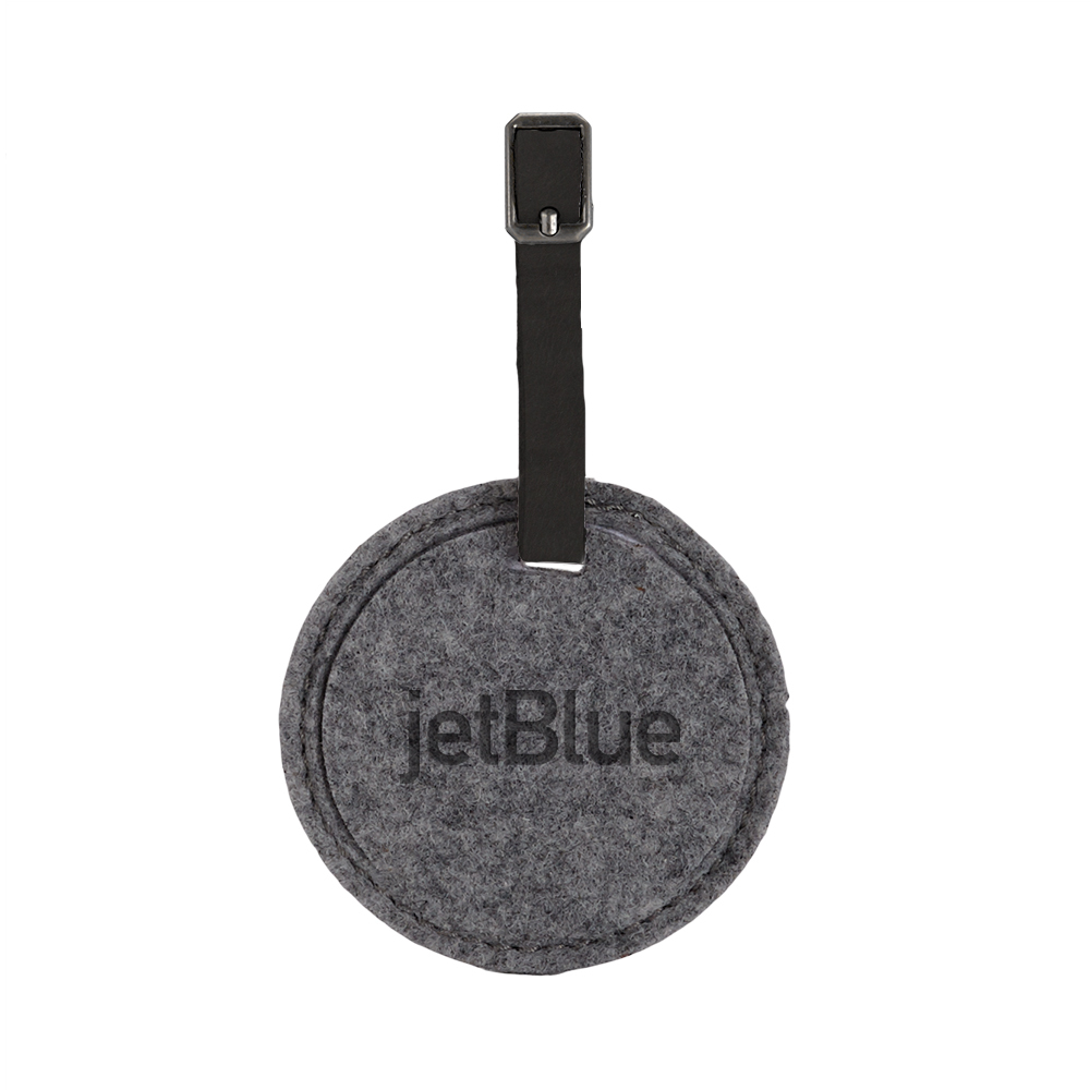 Juniper Felt Round Luggage Tag 1