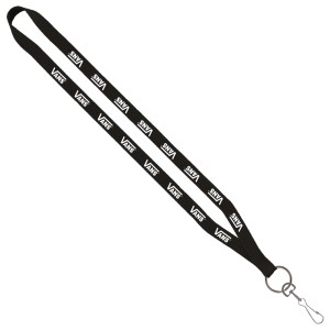 1/2" Polyester Lanyard with Sewn Metal Swivel Snap Hook 1 1/2" Polyester Lanyard with Sewn Metal Swivel Snap Hook 1