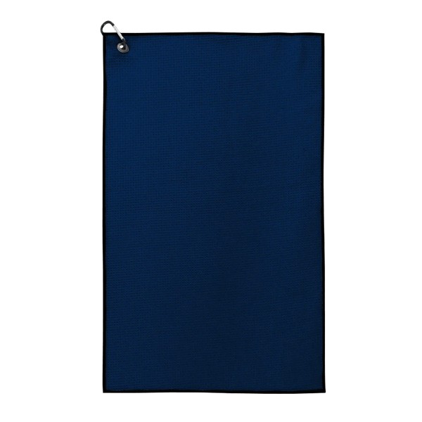 Waffle Weave Golf Towel with Black Corner Hook 1